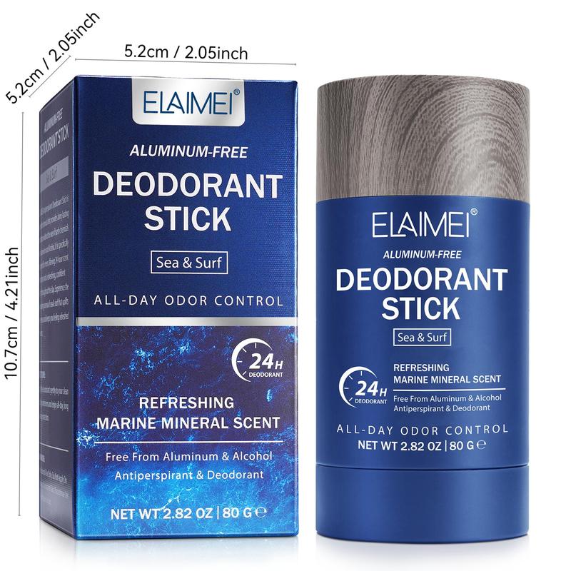 Refreshing Marine Mineral Scent Deodorant Stick, Gentle Body Care Deodorants, Multi-use Body Care Product for Daily Use