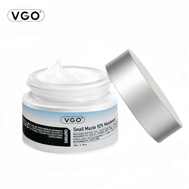 VGO Snail Mucin 92% Moisturizer Daily Face Gel Cream for Dry & Sensitive Skin,Cleanser Moisturizing Skincare,Face Serum,Serum for Women and Men and VGO Vitamin C Facial Serum Essence,30ml 60mlSkin Care Set Comfort Hydrate Moisture Cleansing Skin Repair