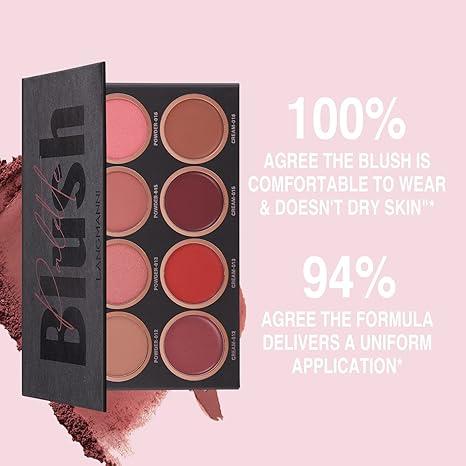 8 Colors Blush Palette, 4 Powder + 4 Cream Blush Palette, Contour and Highlight Blush Palette, Natural Nude Makeup Brighten Skin Tone Portable Makeup Blush, Professional Facial Makeup Blush