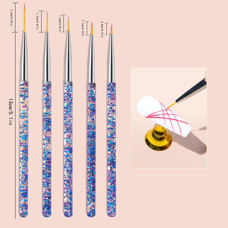 Professional Nail Art Drill Point Pen & Brush Set, 15pcs set DIY Nail Painting Decorations, Manicure & Pedicure Tools, Professional Nail Equipment, Nail Care Kit, Nail Art Accessories, Christmas Gift