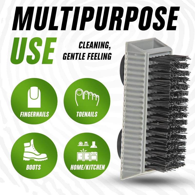 Heavy Duty Nail Brush for Cleaning Fingernails - Nail Cleaning Scrub Brush for Men & Women - Mechanic Brush. Nail Brush Cleaner for Hands & Under Nails. Stiff Bristle Brush