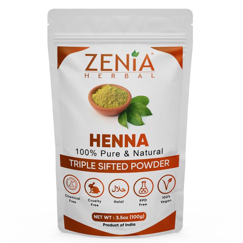 100g Zenia Pure Henna Powder Natural Hair Color   Hair Dye