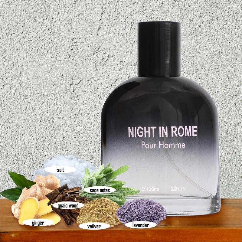 Night In Rome Pour Homme Eau de Toilette Spray Cologne for Men 100ml 3.3fl.oz - Fragrance for Men