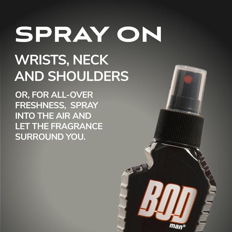 BOD Man Body Spray Holiday Gift Set for Him - 3 Piece Variety Sampler (Black, Fresh Guy, Blue Surf) BOD man