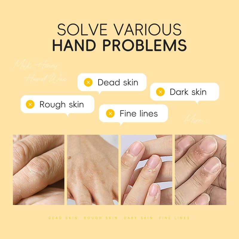 Milk & Honey Hand Wax, 2 Counts set Moisturizing Hand Mask, Hand Care Product for Women & Men, Hand Care Product for Daily Use