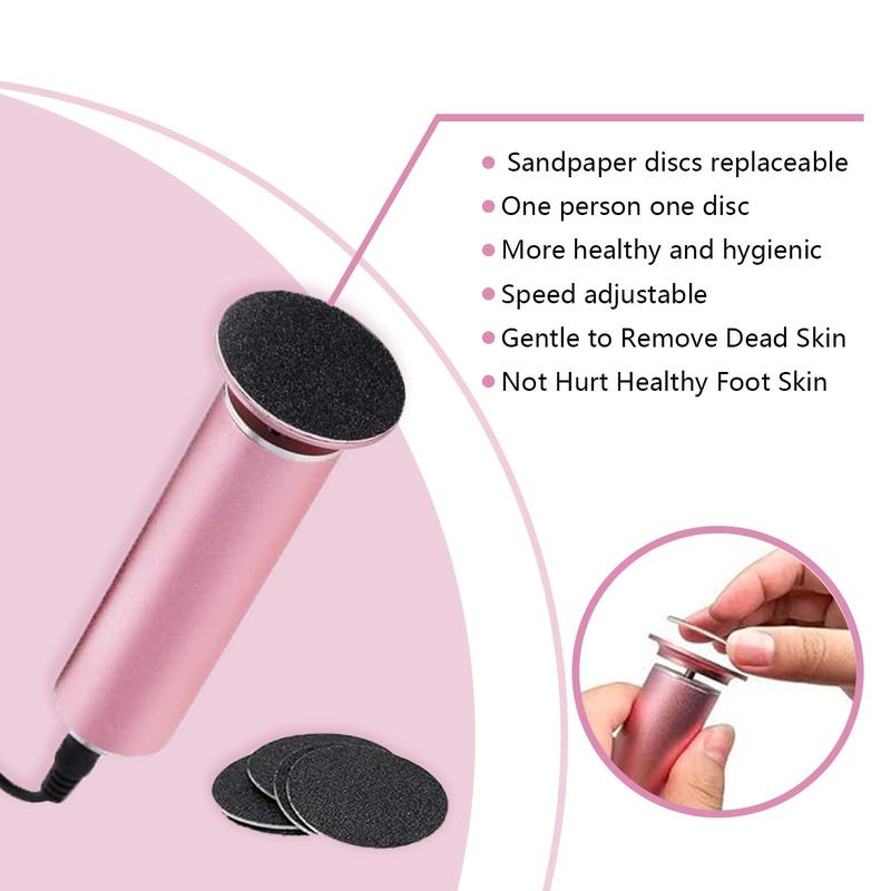 Electric Callus Remover for Feet ,Speed Adjustable,60pcs Replacement Sandpaper, Hard Skin Calluses Exfoliation, Footcare Accessories,Electric Foot Sharpener for Salon-grade Treatment of Men's and Women's Feet,Tiktok Shop Store,Christmas Gift