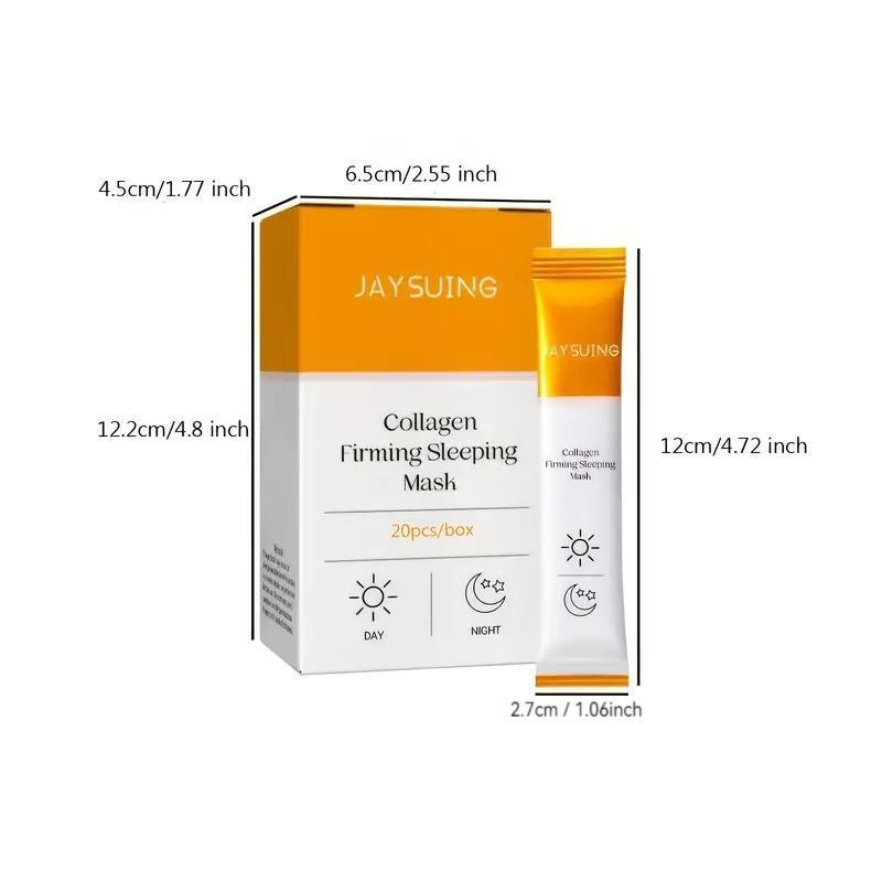 Collagen Firming Sleeping Mask, 20pcs box Moisturizing Face Mask, Hydrating Face Mask, Face Care Product for Women & Men