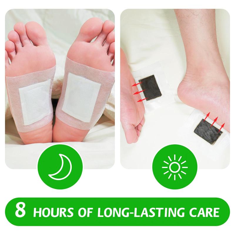 Bamboo Charcoal Foot Patches, 20pcs set Deep Cleansing Foot Patches, Natural Foot Care Tape, Personal Care Products