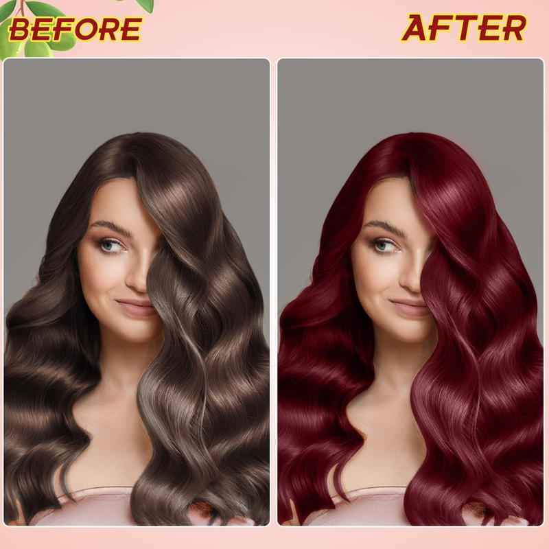 Onilyua Wine Red Hair Dye Shampoo, Natural Hair Color Shampoo for All Hair Types, Champu con tinte para canas, Long Lasting Shampoo ,Haircare