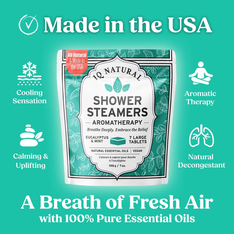 7 Count Shower Steamers Aromatherapy for Women, Shower Bombs, Vapor Shower Tablets, Organic Shower Accessories Gift Set - Eucalyptus, Lavender, Citrus