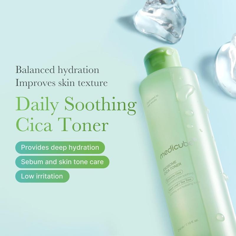 Medicube Exosome CICA Tea Tree Daily Calming Toner for Sensitive Skin with Centella Asiatica Help Reduce Redness and breakouts | Low Irritation, Sebum Care Korean Skin Care (210ml   7.10 fl.oz.)