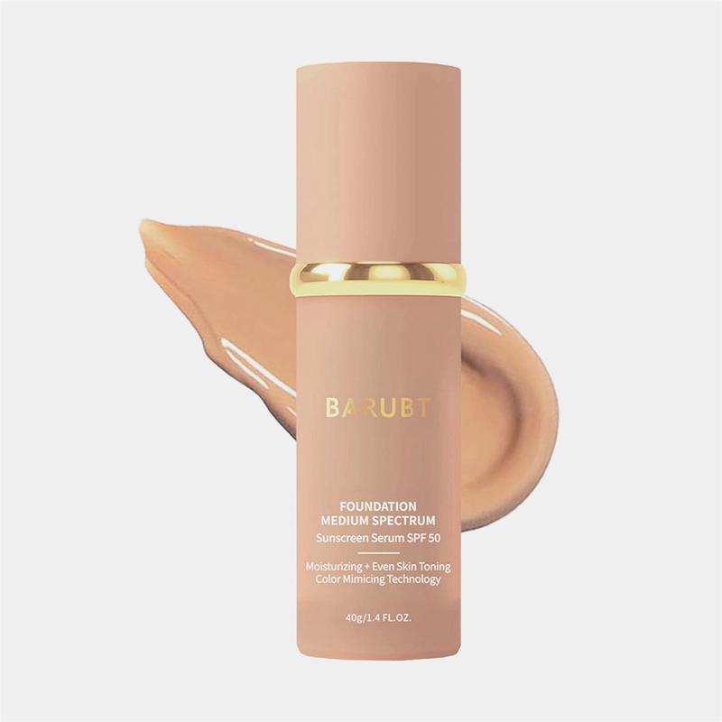 Sun Protection,4 in 1 Light Spectrum,Suncreen, 4 in 1 Foundation Sunscreen,  Liquid-Foundation 4 In 1 Medium Spectrum, Skincare,Hydrating Medium Full Coverage Concealer with SPF 50+,