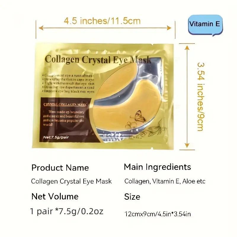 Collagen Crystal Eye Mask, 5 Counts 10pcs Eye Care Product For Supplementing Eye Nutrition & Downplaying Fine Lines Around The Eyes