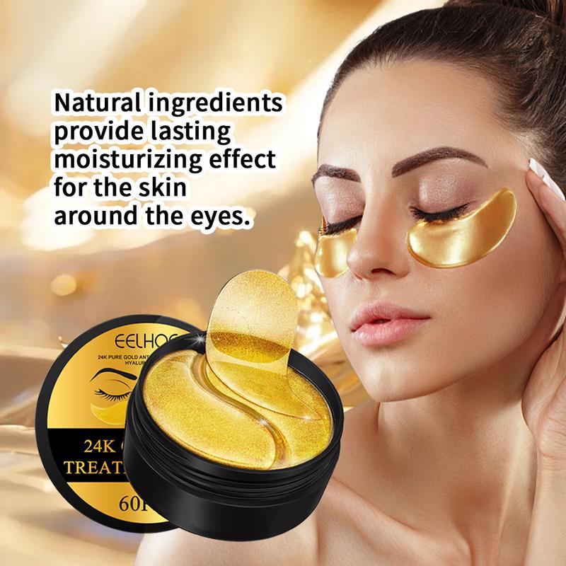 24k Gold Comfort Under Eye Patch, Skincare Moisturizing Eye Mask for Soothing Dry Skin, Hydrating Personal Eye Skin Care Supplies for Daily Use, Summer Skin Care Products Gold Under