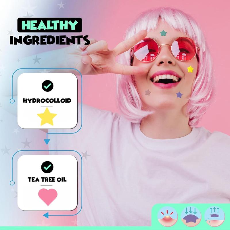 Star Shaped Hydrocolloid Acne Patch, 432pcs box Day & Night Acne Cover Sticker, Skin Care Product for Face & Skin Care, Christmas Gift