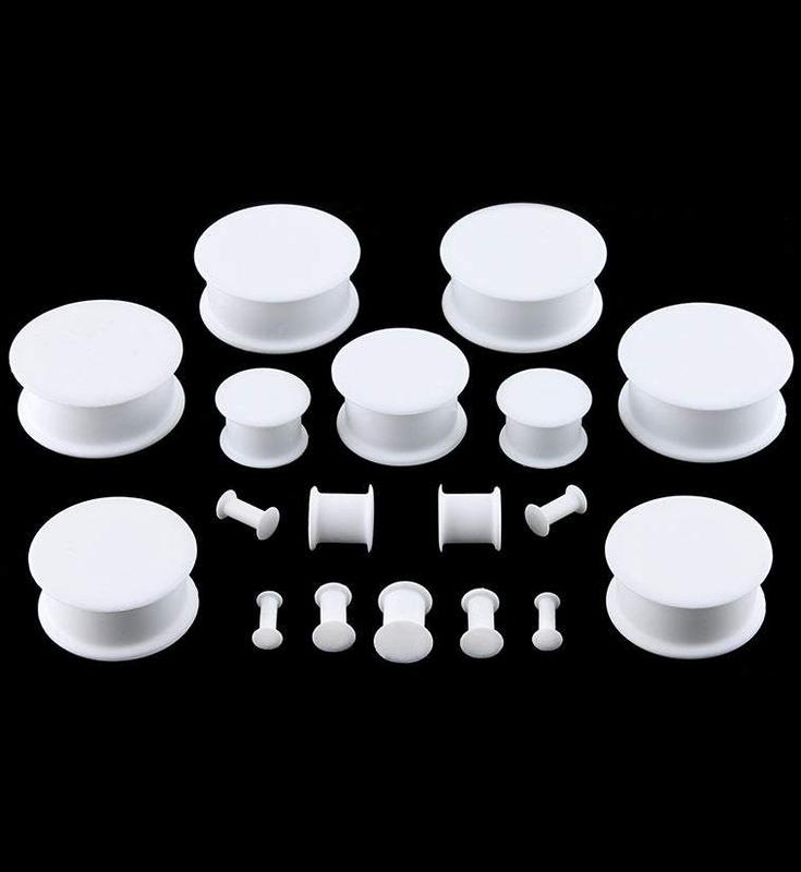 Kaos White Silicone Hollow Plugs