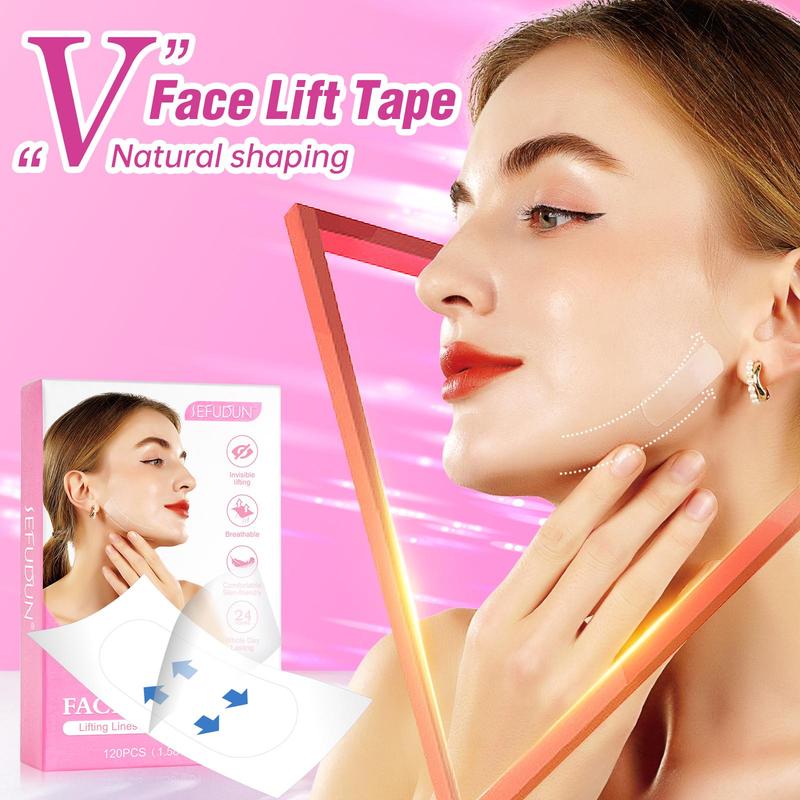 Invisible V Face Lift Tape, 120pcs box Face Lifting Sticker for Christmas Gift, Facial Skin Lifting Firming Tape, Facial Skin Care Tool for Women & Men