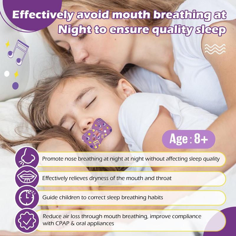 Sleep Breathing Closed Mouth Patch, 2 Boxes Mouth Strips for Prevents Snoring, Drooling, and Sleep Talking, Suitable for Adults and Children