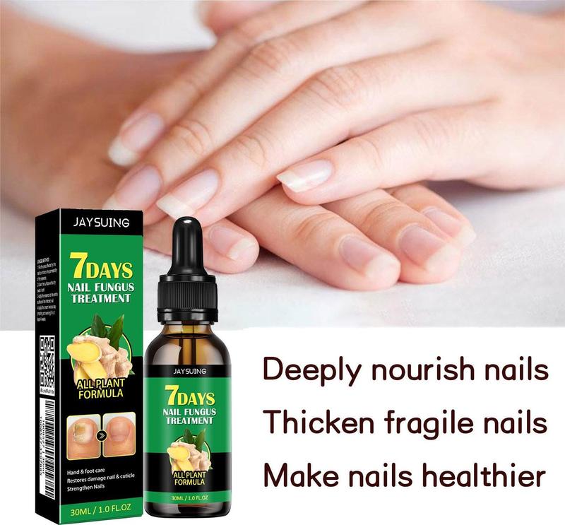 JAYSUING 7 Days Ginger Nail Oil, Nail Care Essence for Moisturizes and Thickens Nails -longer, Stronger and Brighter Nails