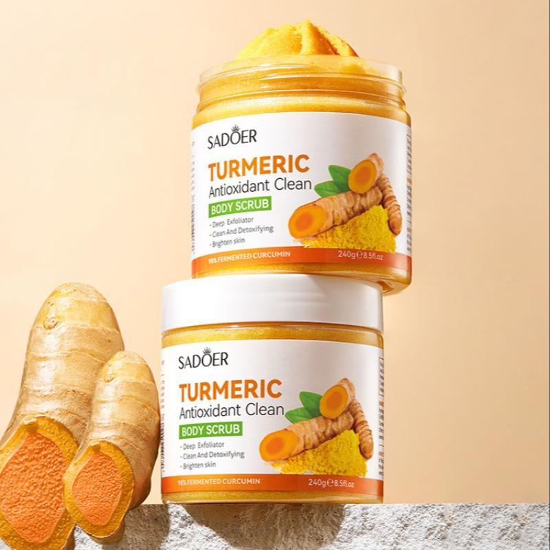 Comfort Skincare Turmeric Scrub, Summer Gifts, Full Body & Foot Bath Salt Scrub, Deep Cleansing, Exfoliating & Oil Control Daily Body Care Product