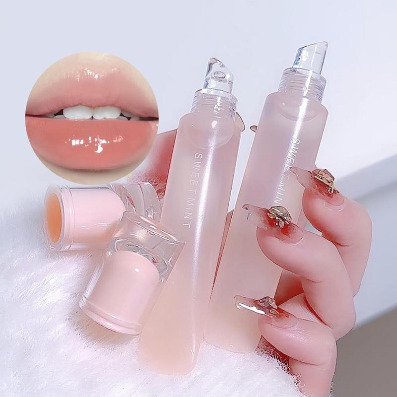 Moisturizing Lip Oils, 2 Counts Long Lasting Nourishing Lip Balms, Lip Oil, Lip Care Products for Women & Girls, Lip Stain, Makeup Products