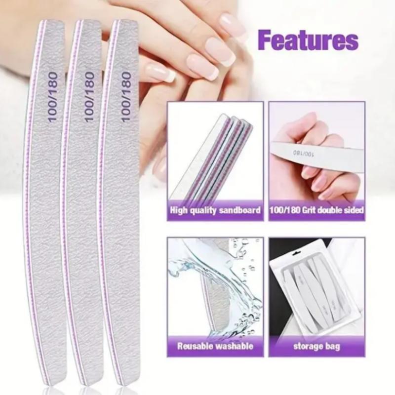 Double-sided Nail File, 20 30pcs set Professional Nail Art Tool for Home and Beauty Salon Use, Manicure & Pedicure Tool for Women & Girls