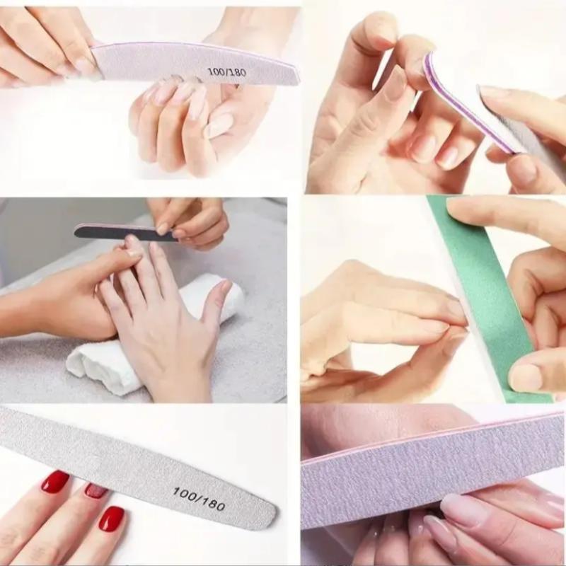 Double-sided Nail File, 20 30pcs set Professional Nail Art Tool for Home and Beauty Salon Use, Manicure & Pedicure Tool for Women & Girls