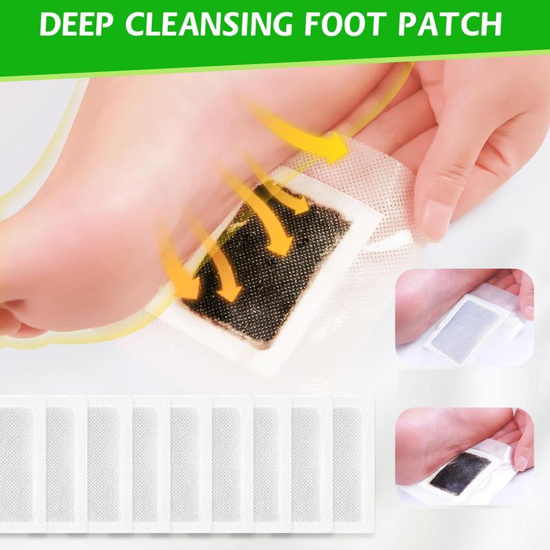 Bamboo Charcoal Foot Patches, 20pcs set Deep Cleansing Foot Patches, Natural Foot Care Tape, Personal Care Products