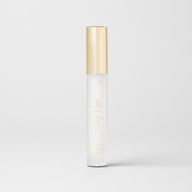 City Beauty City Lips Clear - Plumping Lip Gloss - Hydrate & Volumize - Hyaluronic Acid & Peptides Visibly Smooth Lip Wrinkles - Cruelty-Free Flower Lipstick