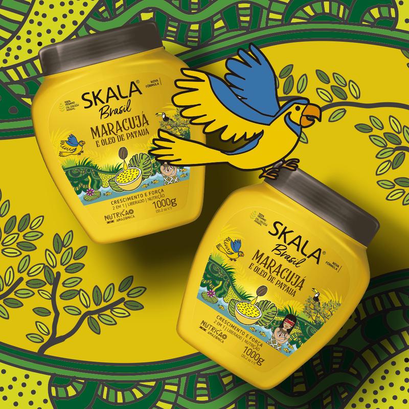 2 Pack SKALA Expert Mais Cachos + Passion Fruit & Pataua Oil - Nourish, Strengthen, Moisturizes,  and Transforms Your Hair