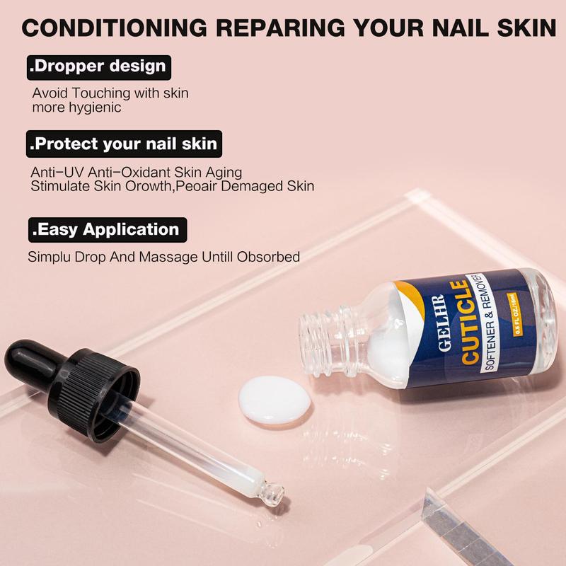 15ML Cuticle Remover, 1 Count Professional Nail Care for Men and Women, Nail Care Products, Manicure Tool for Home & Salon Use