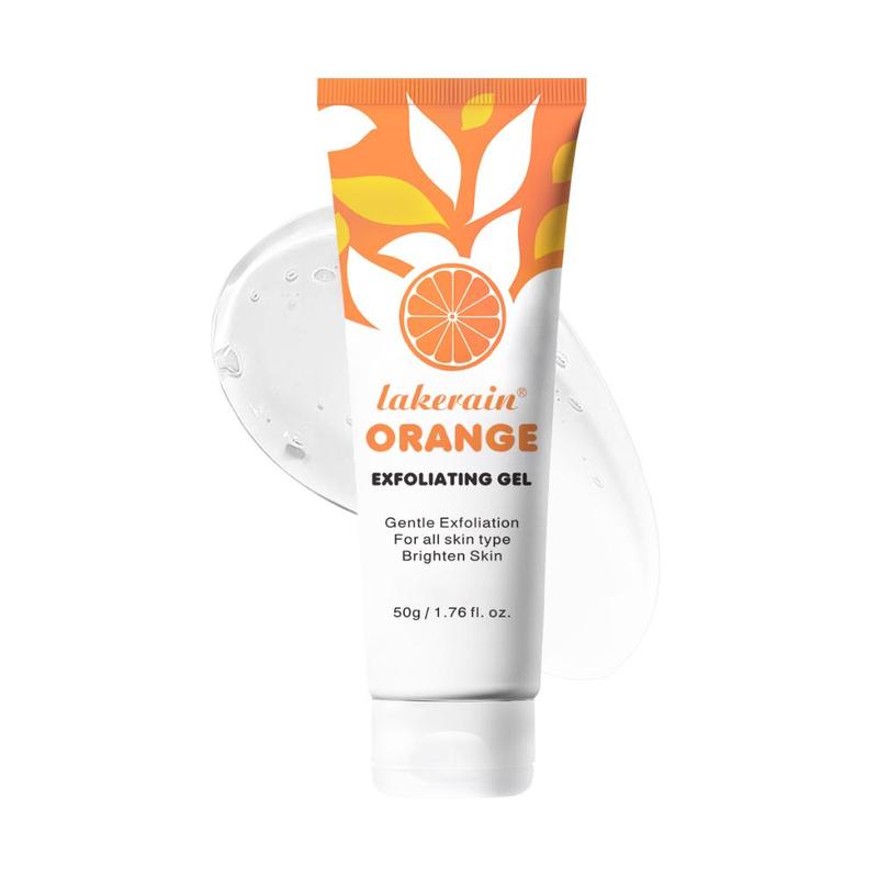 Orange Extract Exfoliating Gel, 5 Counts set Brightening & Deep Cleansing Face Scrub, Facial Skin Care Product for Women & Men