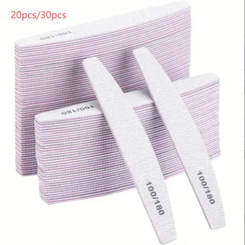 Double-sided Nail File, 20 30pcs set Professional Nail Art Tool for Home and Beauty Salon Use, Manicure & Pedicure Tool for Women & Girls