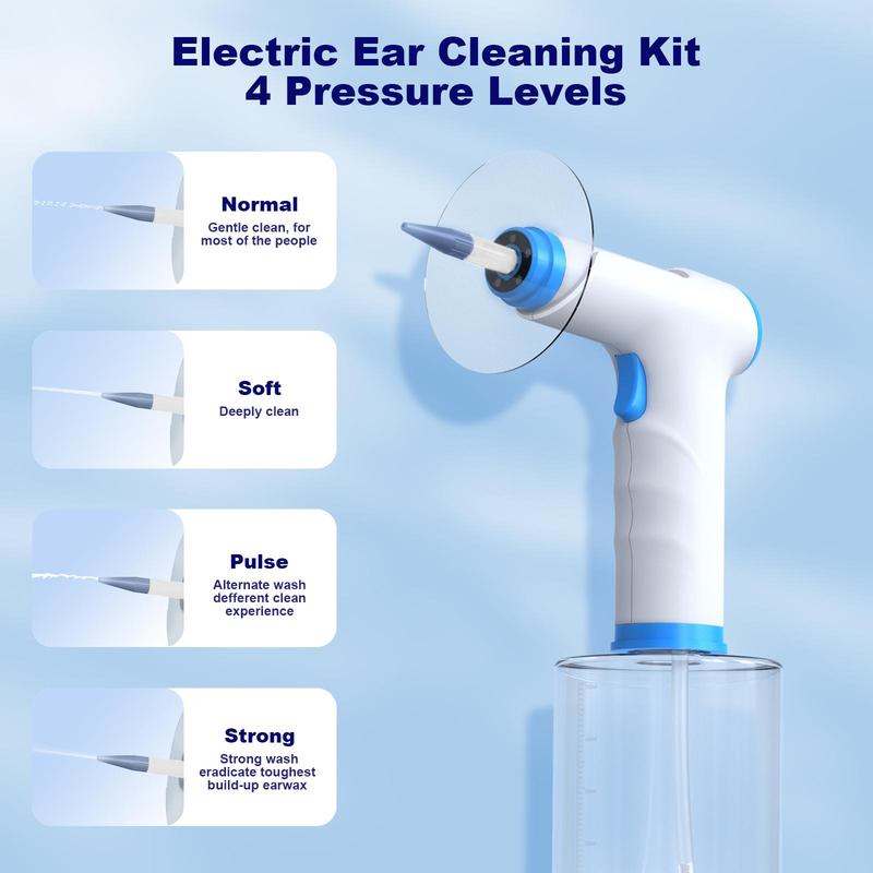 Ear Rinsing Kit, 1 Set Skincare Electric Ear Cleaner Kit, Ear Wax Cleaning Tool Kit, Ear Wax Removal Kit, Personal Care Accessories, Skincare Products, Christmas Gift