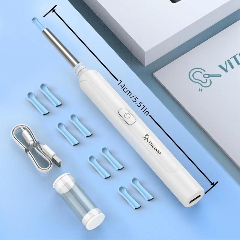 Intelligent Visual Ear Scoop with Camera & 6 LED Lights, 1 Set Waterproof Earwax Removal Tool, Earwax Removal Products for iPhone, iPad, Android System