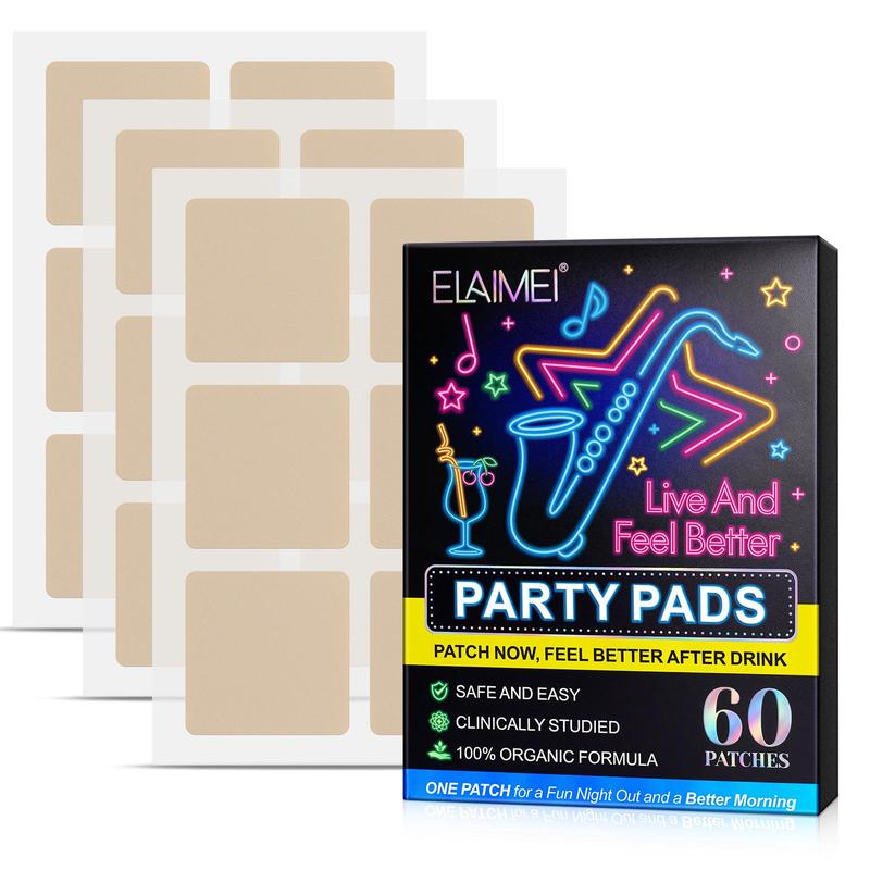 Party Stickers, 60pcs box Professional Party Patch for Live and Feel Better After Drinking, Portable Body Care Patches for Men & Women