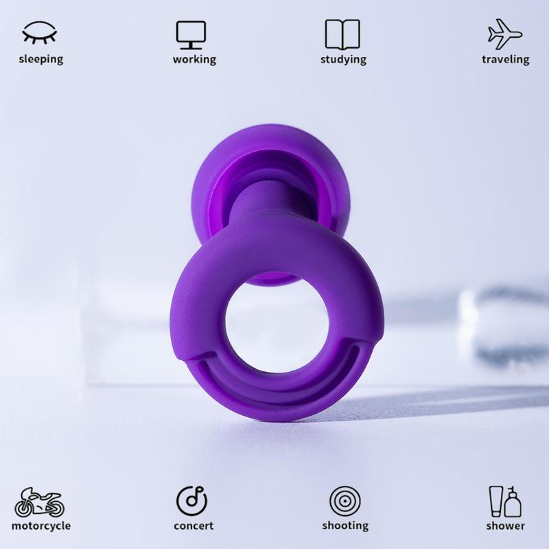 Silicone Earplugs, 3 Sets Super Soft Earplugs for Sleeping, Swimming, Working, Earplugs for Adults, Swimming Accessories