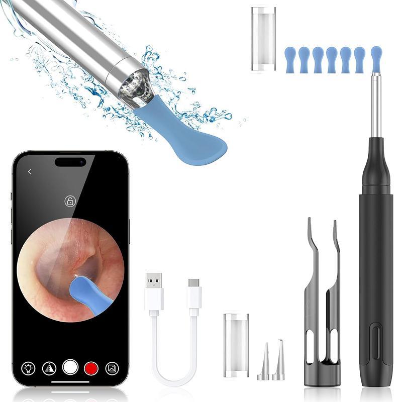 Ear Wax Removal Tool with Camera, Ear Cleaning Tool with 6 Counts Ear Pick, Ear Cleaning Tool with Light for Home & Travel