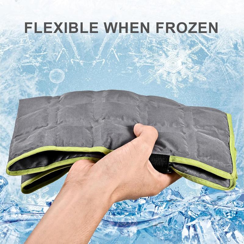 Ice Packs for Injuries Reusable, New Tech Large Gel Cold Pack for Full Back, Knees & Shoulder, Cold Compress Gel Pad, 21"x 13" Hot & Ice Pad Effective Pain Relief & Easy to Carry, Elegant Gray