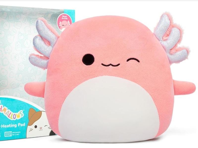 Squishmallows Archie The Axolotl - Lavender Scented Heating Pad for Cramps by Relatable