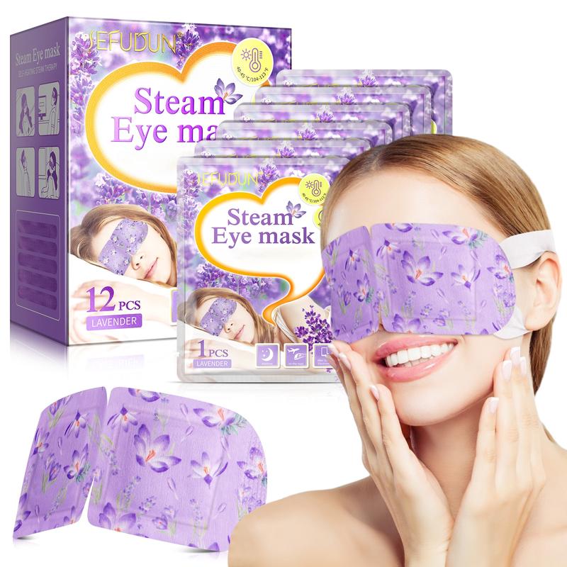 Sefudun Steam Eye Mask (12 PCS  BOX) Self Heating Warm Eye Mask Relaxation for Dry & Tired Eyes