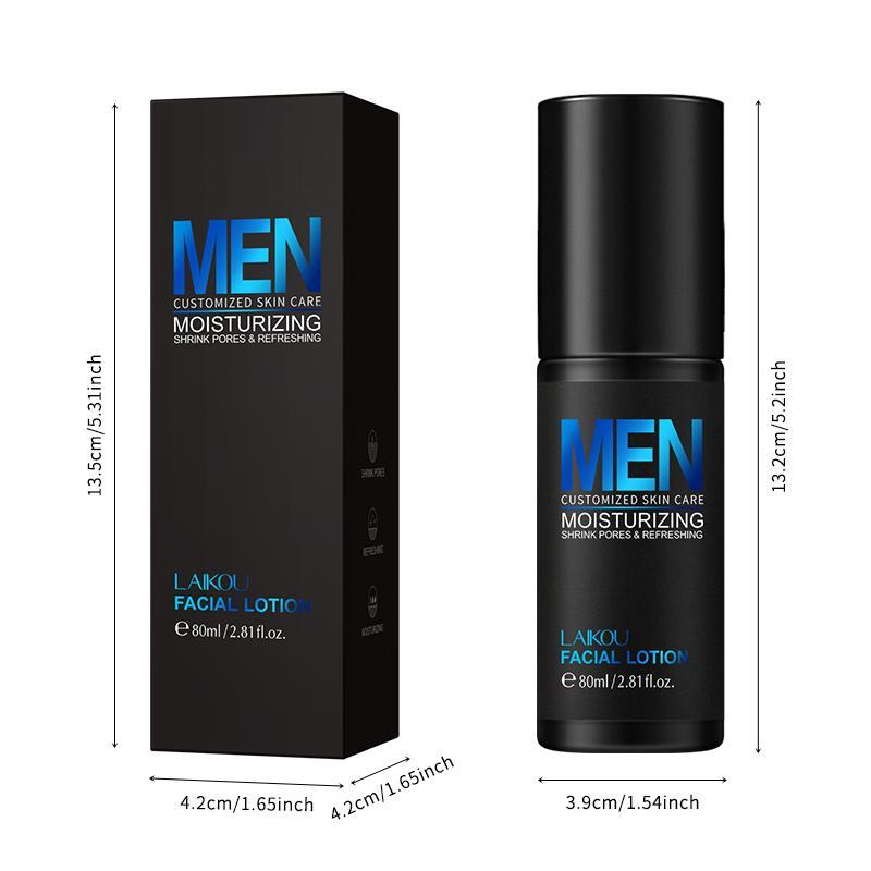 80ml Men's Facial Moisturizer, Oil-control Hydrating Facial Lotion, Soothing Moisturizing Facial Cream, Deeply Hydrate & Comfort Skin