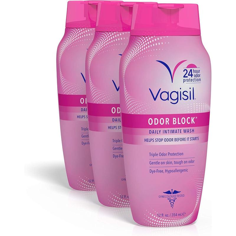 Feminine Wash for Intimate Area Hygiene, Odor Block, Gynecologist Tested, Hypoallergenic, 12 Oz, (Pack of 3) No brand