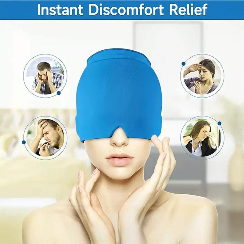 Sleep Mask for Men & Women's Gift, Soft & Smooth Migraine Relief Cap, Fitting Migraine Relief Ice Head Wrap, Lightweight Sleep Mask