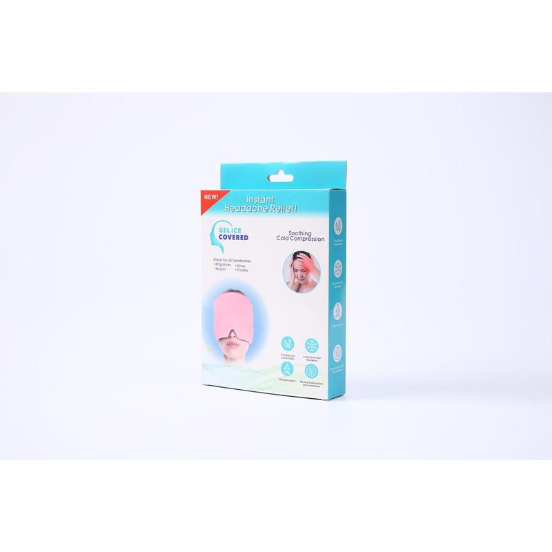 Cooling Gel Face Mask for Headache Relief - Stretchable, Reusable Ice Pack to Alleviate Stress and Provide Physical Cooling