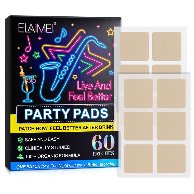 Party Recovery Patch, 60pcs box Wake Up Patch, Hangover Stickers, Strong and Skin-friendly Adhesive Patch, Easy To Carry, for Men and Women