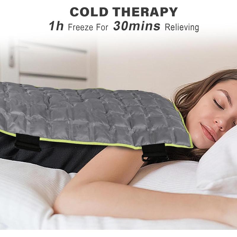 Ice Packs for Injuries Reusable, New Tech Large Gel Cold Pack for Full Back, Knees & Shoulder, Cold Compress Gel Pad, 21"x 13" Hot & Ice Pad Effective Pain Relief & Easy to Carry, Elegant Gray