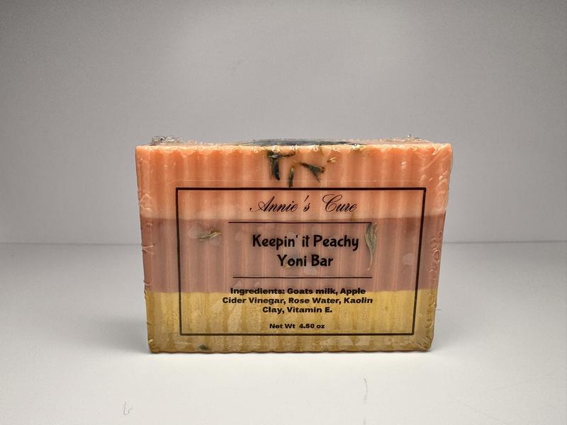 Keepin' it Peachy Yoni Bar   for Gentle Cleansing Apple Acne kitty  soap feminine  soap yoni bar