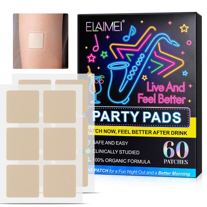 Party Stickers, 60pcs box Professional Party Patch for Live and Feel Better After Drinking, Portable Body Care Patches for Men & Women