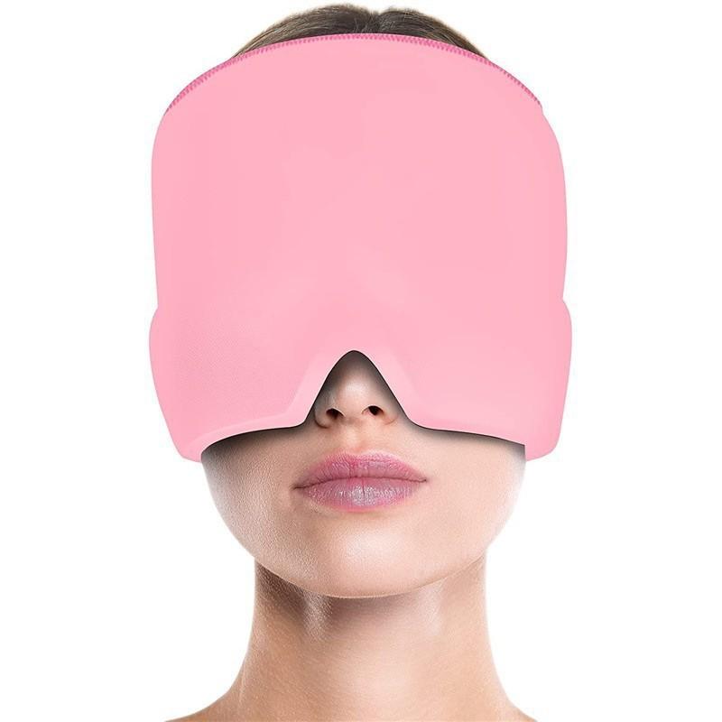 Cooling Gel Face Mask for Headache Relief - Stretchable, Reusable Ice Pack to Alleviate Stress and Provide Physical Cooling